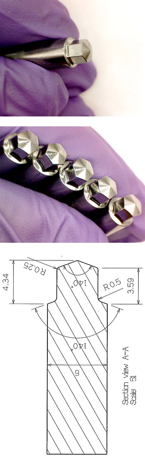 Tungsten Carbide Hexagon Punch